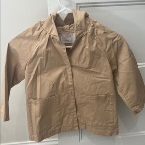 Zara Beige Hooded Jacket